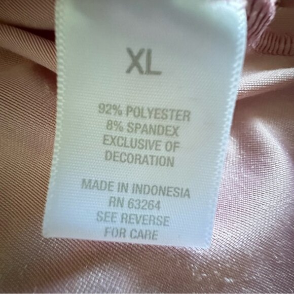 Westport 1962 Shirt Womens XL Pale Pink Crushed Velvet Lace Trim Crochet Fairy - Picture 11 of 12